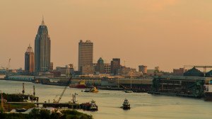 View of 36602 in Mobile, Alabama from the Cochrane–Africatown USA Bridge