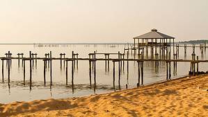 View of Mobile Bay from Daphne, Alabama at Mayday Pier in 36526